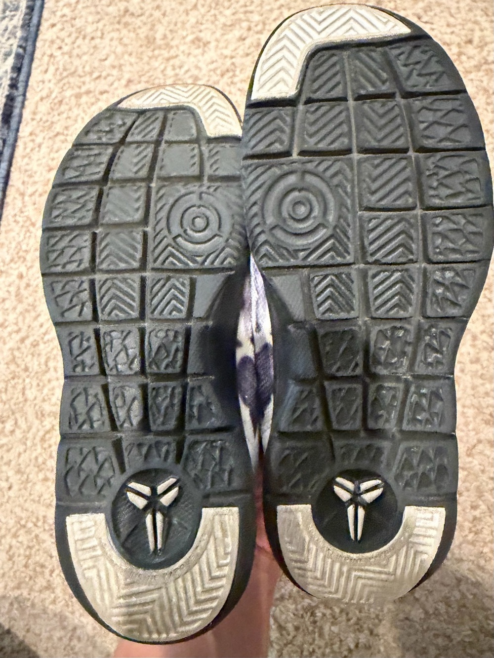 Nike Kids' Sneakers in Black, White and Purple Leopard Print - Picture 6 of 6